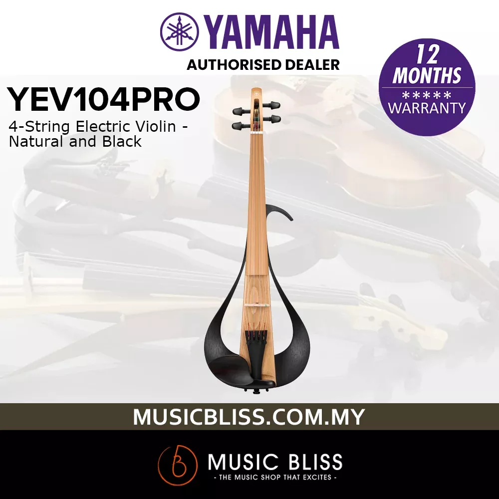 Yamaha YEV104PRO 4-String Electric Violin – Natural and Black