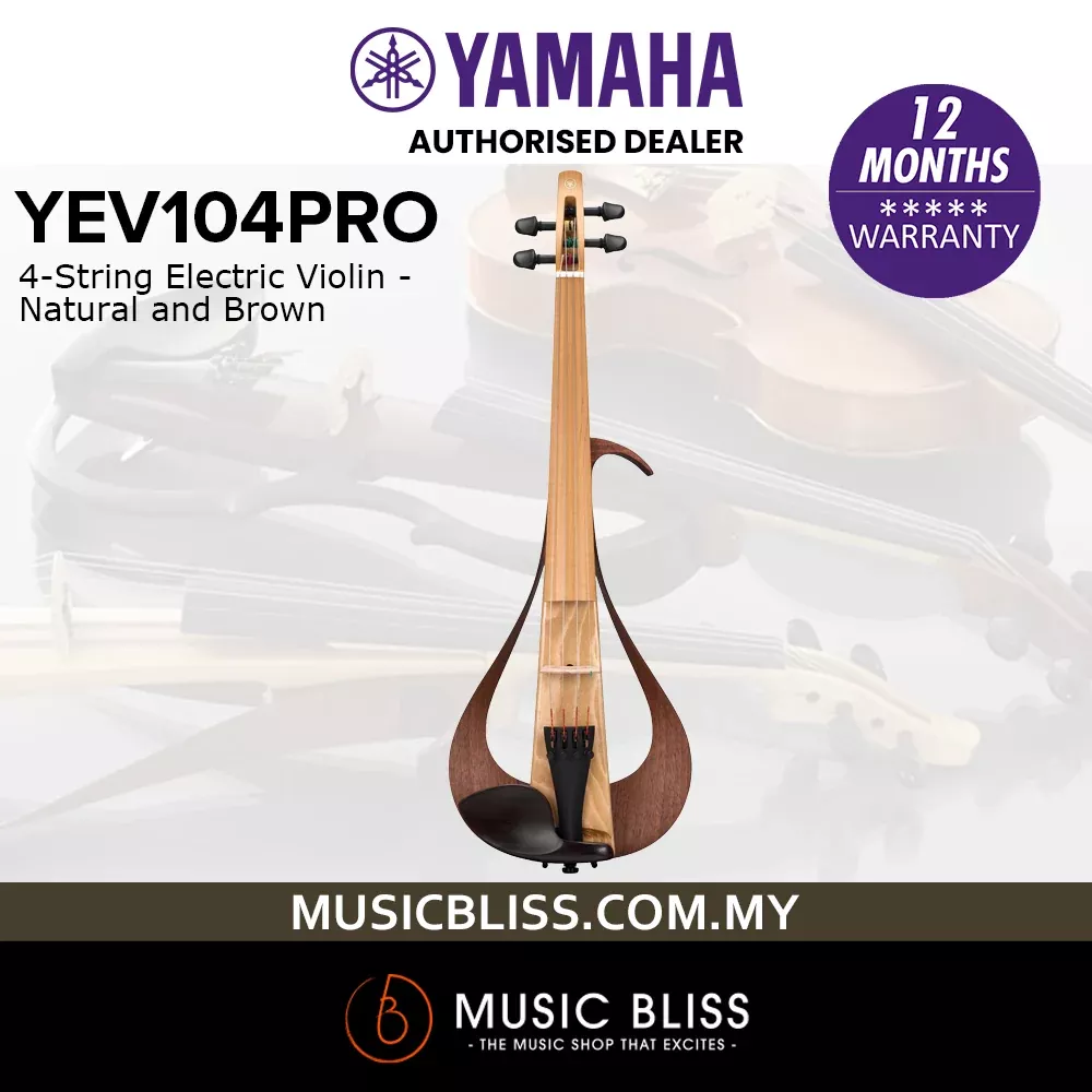 Yamaha YEV104PRO 4-String Electric Violin – Natural and Brown