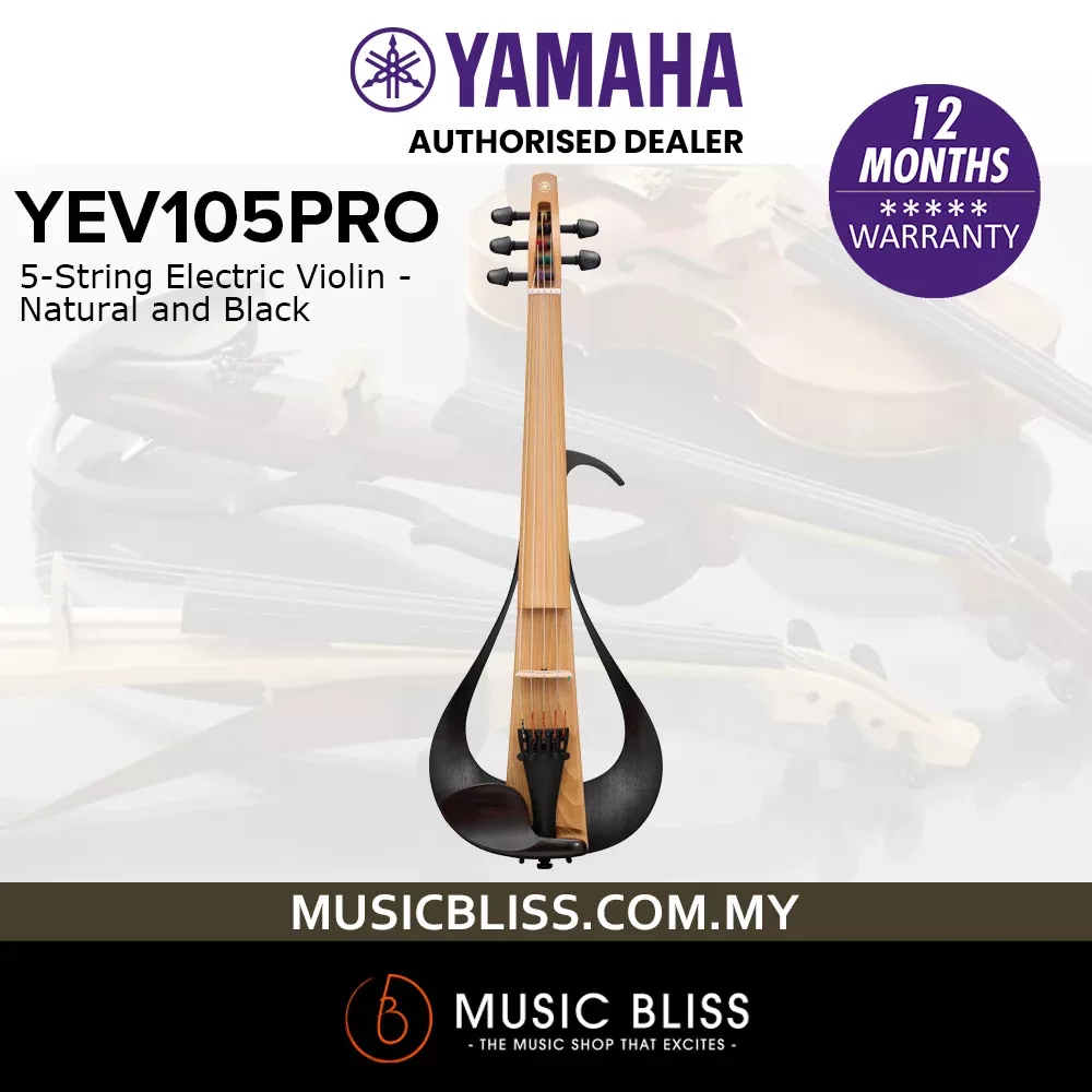 Yamaha YEV105PRO 5-String Electric Violin – Natural and Black