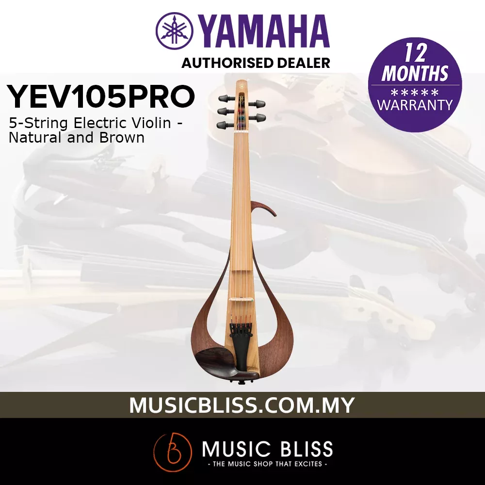 Yamaha YEV105PRO 5-String Electric Violin – Natural and Brown