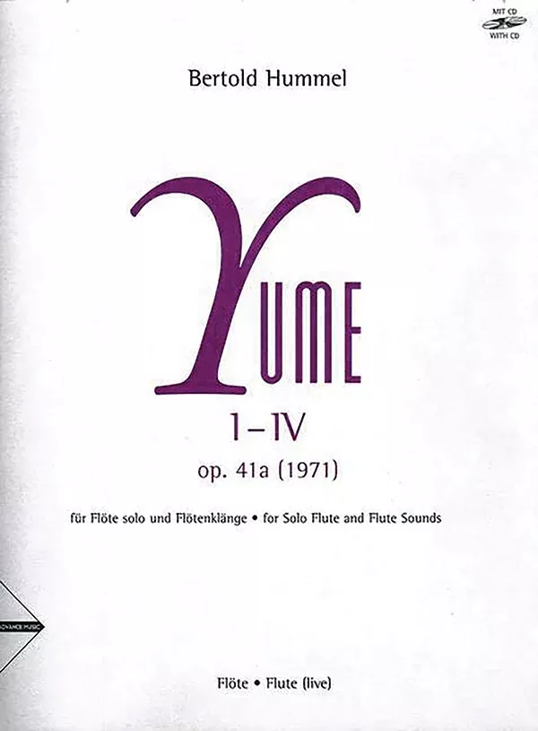 Yume I-IV, Opus 41a (1971): Flute (Piccolo, C Flute, Alto Flute) Book & CD