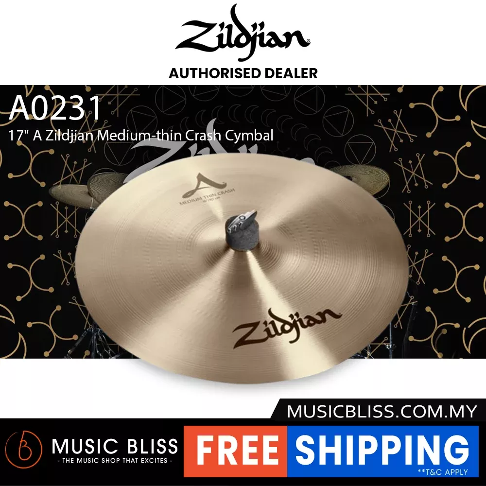 Zildjian 17″ A Zildjian Medium-thin Crash Cymbal