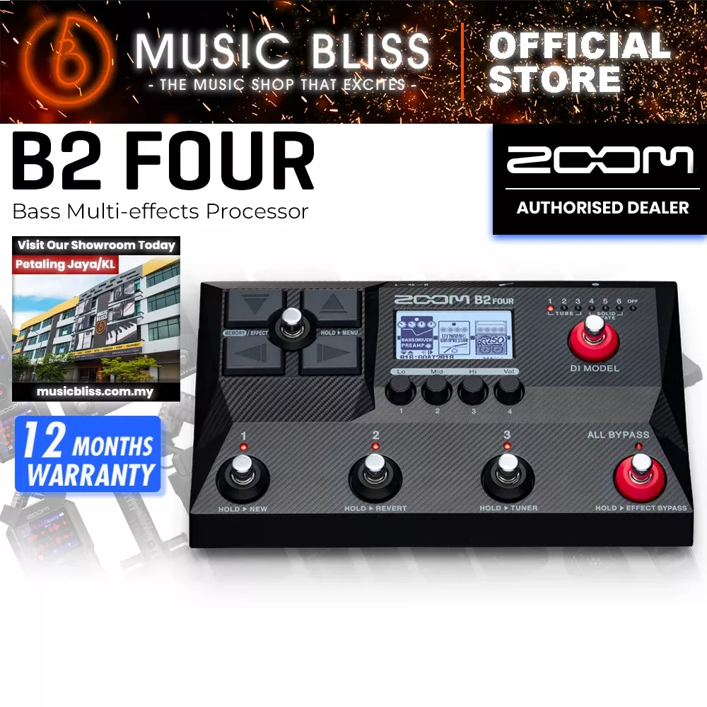 Zoom B2 FOUR Bass Multi-effects Processor
