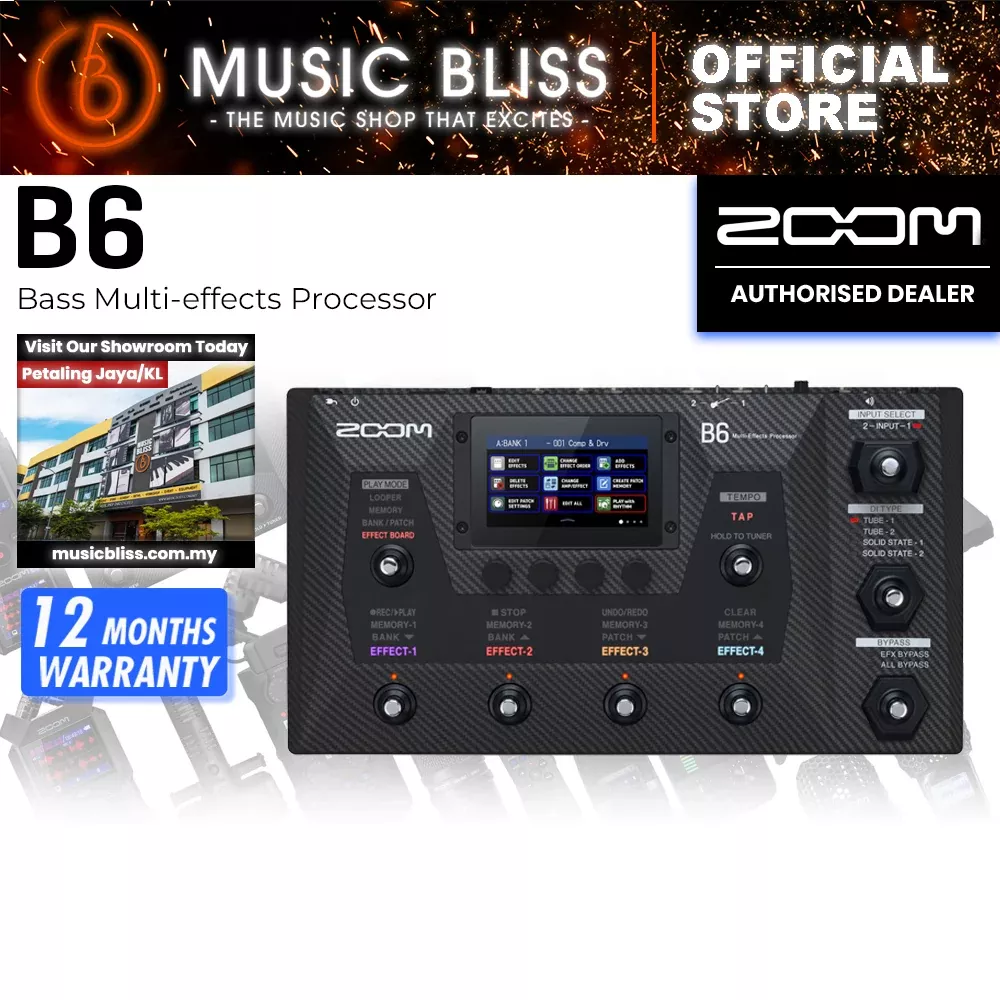 Zoom B6 Bass Multi-effects Processor with 0% Instalment