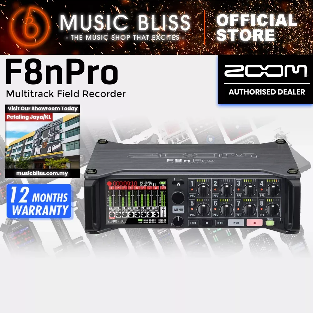 Zoom F8n Pro Multitrack Field Recorder with 0% Instalment