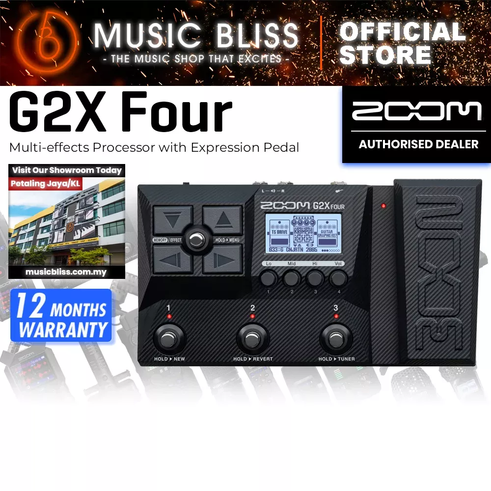 Zoom G2X Four Multi-effects Processor with Expression Pedal