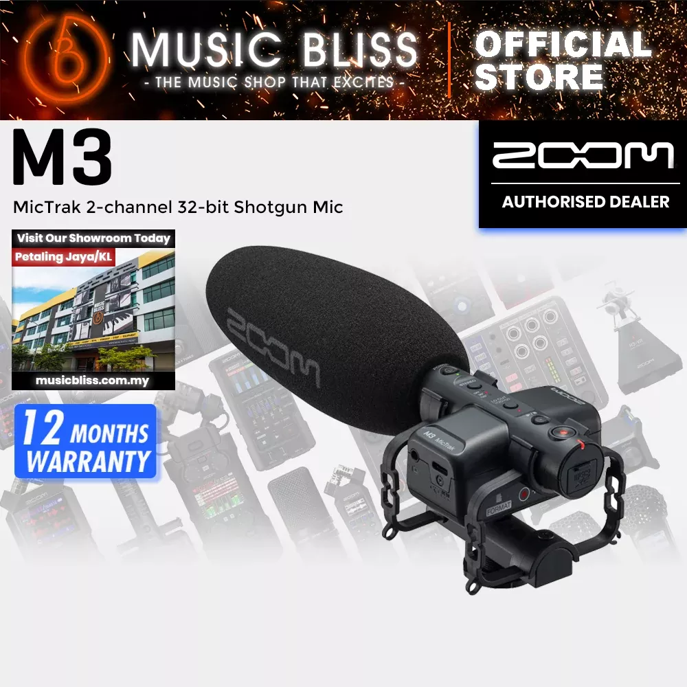 Zoom M3 MicTrak 2-channel 32-bit Shotgun Mic Recorder