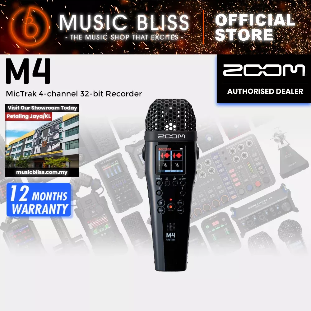 Zoom M4 MicTrak 4-channel 32-bit Recorder with Timecode Generator