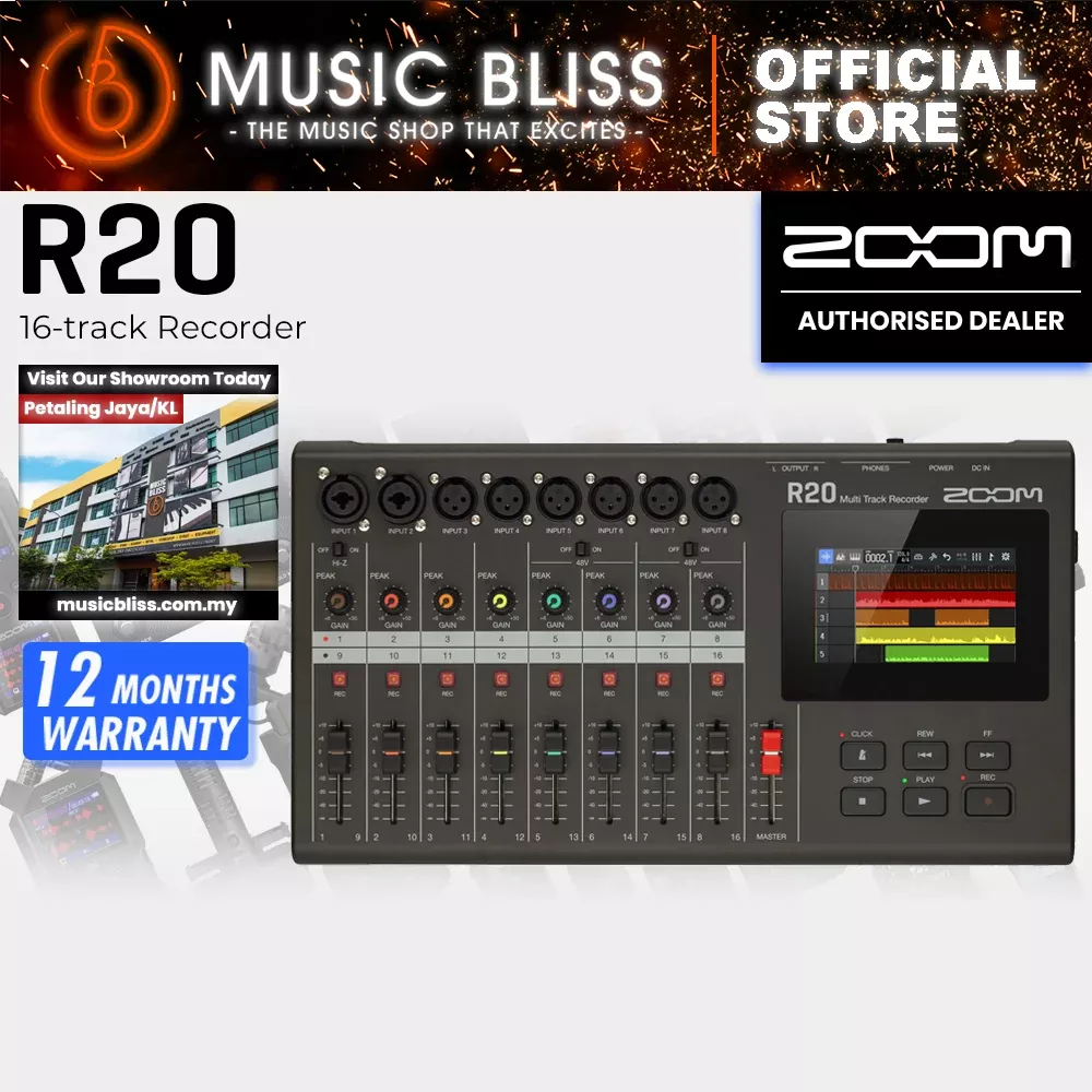 Zoom R20 16-track Recorder / Interface / Controller Workstations