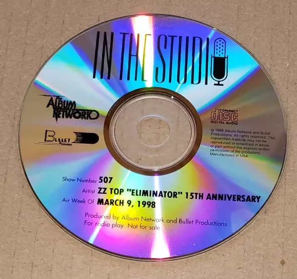 ZZ Top – In The Studio – Eliminator 15th Anniversary – Radio Show #507 – March 9, 1998 – CD